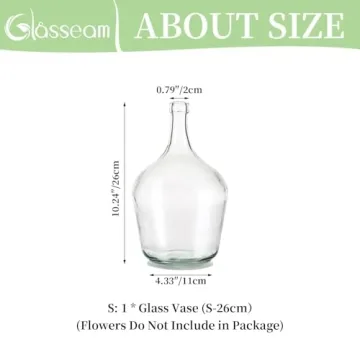 Elegant Large Glass Vase for Home Decor and Weddings