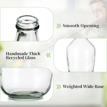 Elegant Large Glass Vase for Home Decor and Weddings