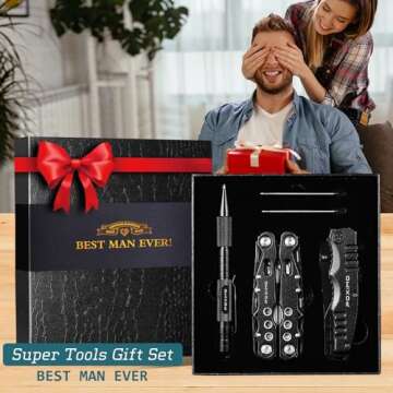 Multitools for Man, Gifts for Men Dad Him, Men Gifts with 14 In 1 Multi-tool Pliers, Pocket Knife, T...