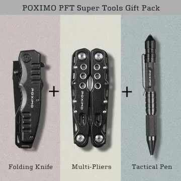 Multitools for Man, Gifts for Men Dad Him, Men Gifts with 14 In 1 Multi-tool Pliers, Pocket Knife, Tactical Pen, 3 Items Pack, Multi tools Gifts for Father