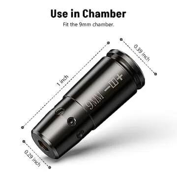 MidTen Bore Sighting Laser 9mm Laser Bore Sighter with Batteries