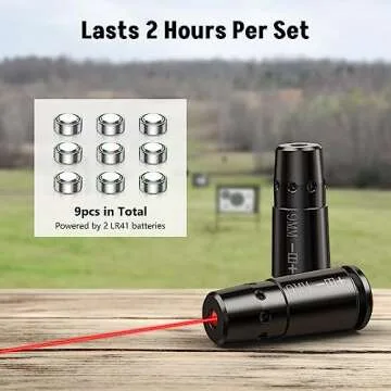 MidTen Bore Sighting Laser 9mm Laser Bore Sighter with Batteries