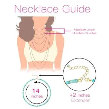 MIDDLUX Turquoise Choker Necklace - Adjustable Summer Jewelry