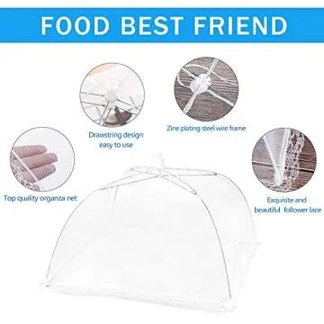6PCS Large Pop Up Food Covers for Outdoor Parties