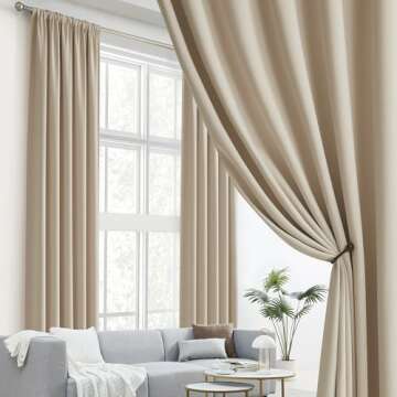 DUALIFE Room Darkening Curtains for Elegant Home Décor
