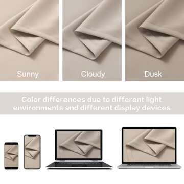DUALIFE Room Darkening Curtains for Elegant Home Décor