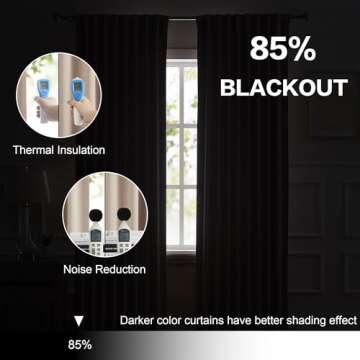 DUALIFE Room Darkening Curtains for Elegant Home Décor