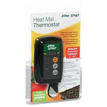 Hydrofarm Jump Start MTPRTC Hydroponic Seedling Heat Mat Digital Thermostat Controller for Hydrofarm Heat Mats
