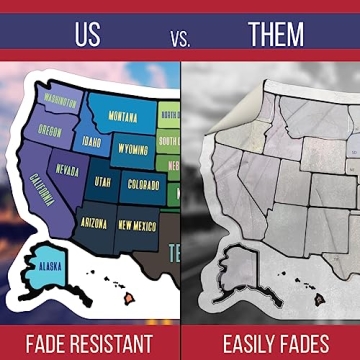 Durable RV State Sticker Map for Adventurous Travelers