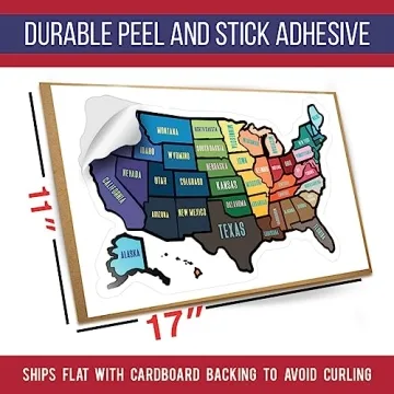 Durable RV State Sticker Map for Adventurous Travelers