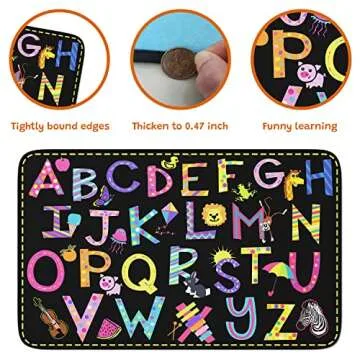 ZBIGTEE Classroom ABC Rug for Learning and Playrooms