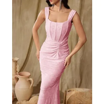 Elegant Lace Fishtail Midi Dress for Women - Perfect Party Outfit