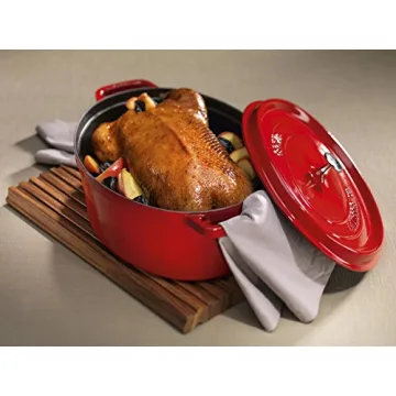 Staub Cast Iron Roaster in Cherry Red, 37 cm, 8 L