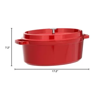 Staub Cast Iron Roaster in Cherry Red, 37 cm, 8 L