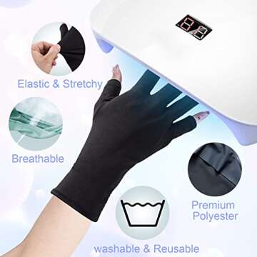 ANCIRS UV Gloves for Gel Nails - Excellent Skin Protection