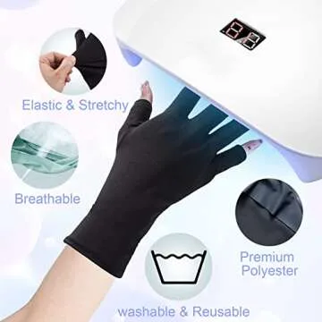 ANCIRS UV Gloves for Gel Nails - Excellent Skin Protection