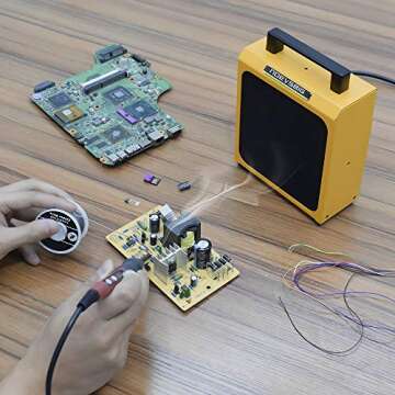 Solder Fume Extractor Smoke Absorber Remover Smoke Prevention Absorber Fume Extractor Smoke Fan Sold...