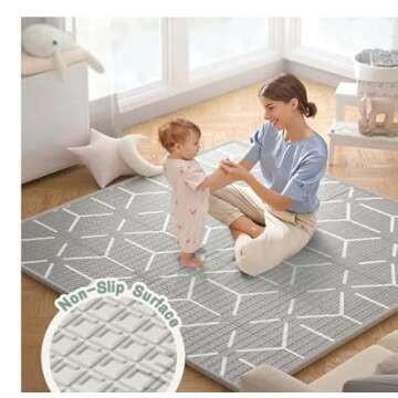 Fodoss Baby Playpen with Mat, Perfect for Small Spaces