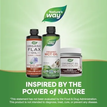 Nature's Way Organic MCT Oil, 16 Fl Oz, Brain and Body Fuel from Coconuts*, C8 Caprylic Acid and C10 Capric Acid, Keto and Paleo Certified, Organic, Non-GMO Project Verified (Packaging May Vary)