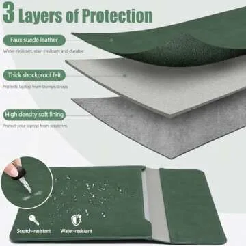 HYZUO 15-16 Inch Stylish Laptop Sleeve with Stand