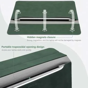 HYZUO 15-16 Inch Stylish Laptop Sleeve with Stand