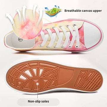 ZGR Women’s Colorful Print Sneakers Comfortable Stylish Canvas Shoes