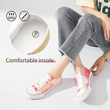 ZGR Women’s Colorful Print Sneakers Comfortable Stylish Canvas Shoes