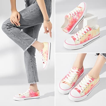 ZGR Women’s Colorful Print Sneakers Comfortable Stylish Canvas Shoes