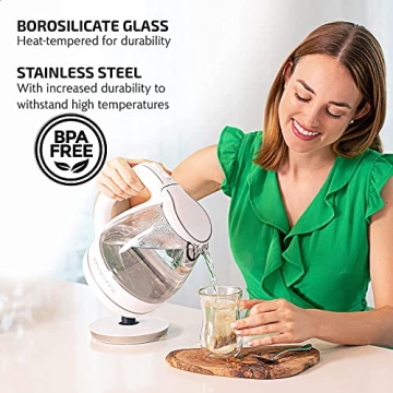 OVENTE Glass Electric Kettle Fast Boiling BPA Free 1.5L