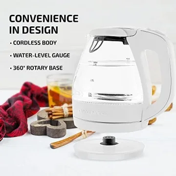OVENTE Glass Electric Kettle Fast Boiling BPA Free 1.5L