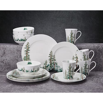 Mikasa Lightweight Chip Resistant Watercolor Dinnerware Set
