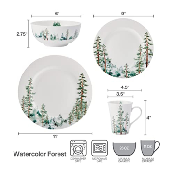 Mikasa Lightweight Chip Resistant Watercolor Dinnerware Set