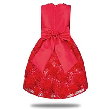 Stylish Red Christmas Dress for Toddler Girls - Perfect for Parties and Celebrations!