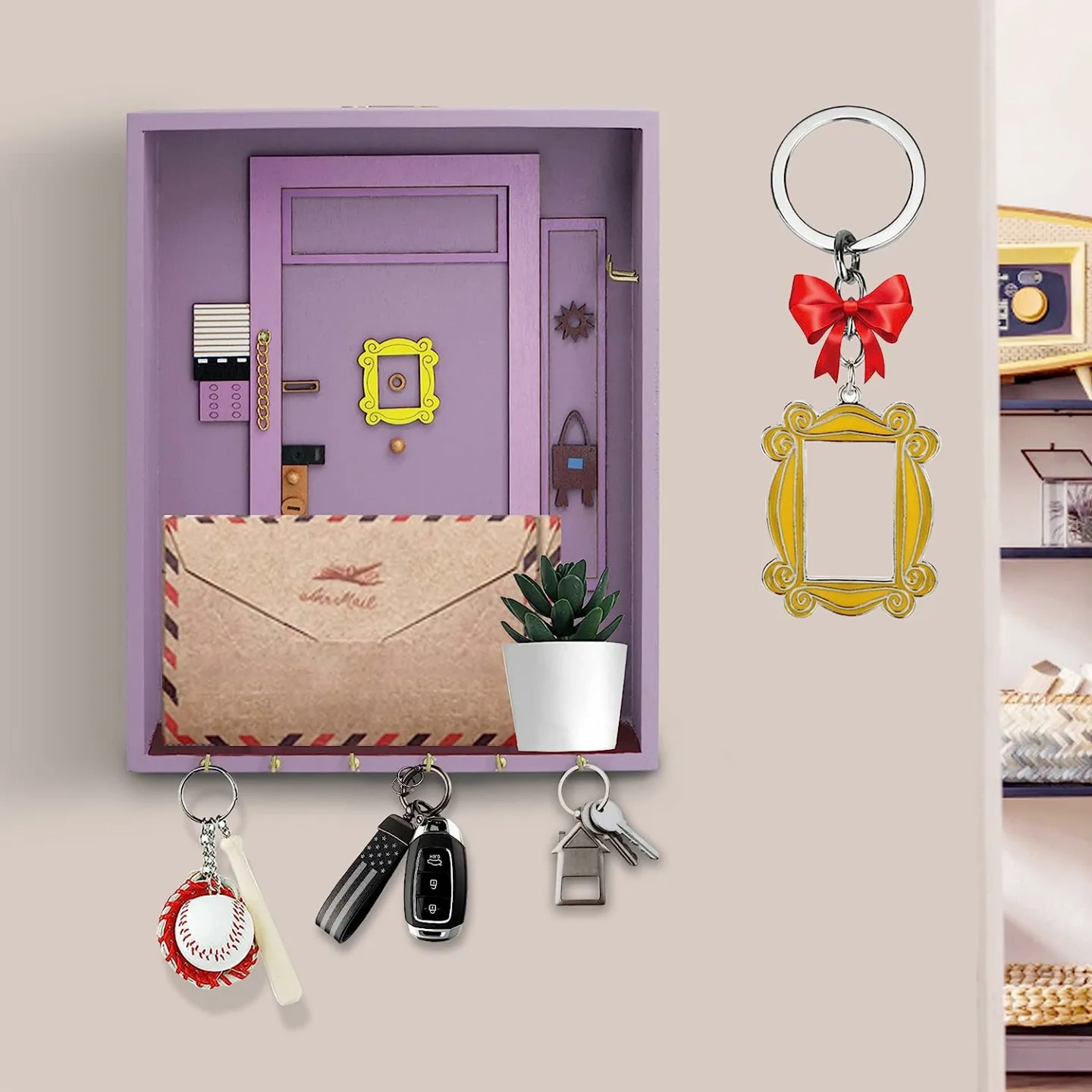 Friends Key Holder & Monica's Door Keychain | Cute Decorative