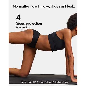 LEAKPROOF2.0 Seamless Bikini Period Underwear for Women | Period Panties Holds 6 Tampons | Mild Inco...