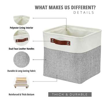 Stylish DECOMOMO 13 Inch Cube Storage Bins (4 Pack)