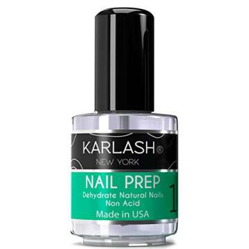 Karlash Professional USA Natural Nail Prep Dehydrate & Acid Free Bond Primer, Nail Bond, Superior Bonding Primer for Acrylic Powder and Gel Nail Polish 0.5 oz