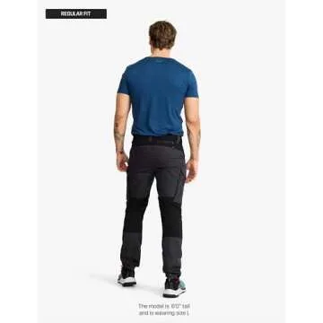 RevolutionRace Men’s RVRC GP Pants, Durable Pants for All Outdoor Activities, Jet Black, L