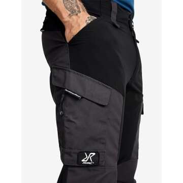 RevolutionRace Men’s RVRC GP Pants, Durable Pants for All Outdoor Activities, Jet Black, L