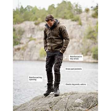 RevolutionRace Men’s RVRC GP Pants, Durable Pants for All Outdoor Activities, Jet Black, L