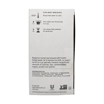 Tazo Organic Baked Cinnamon Apple Tea 20 ct for Cozy Moments