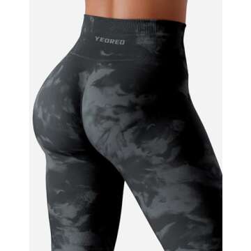 YEOREO Workout Leggings for Women Jada Scrunch Butt Lifting Leggings Seamless Screen Print Gym Yoga ...
