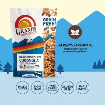 Grandy Organics Dark Chocolate Coconola Granola Pack