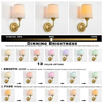 HEQIQEH Vintage Gooseneck Battery Operated Wall Sconce Light Fixture Set of 2 with Remote Control, Flared Funnel Linen Fabric Shade Dimmable Nightstand Lamps for Bedside Bedroom Living Room Lounge