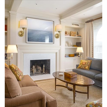 HEQIQEH Vintage Gooseneck Battery Operated Wall Sconce Light Fixture Set of 2 with Remote Control, Flared Funnel Linen Fabric Shade Dimmable Nightstand Lamps for Bedside Bedroom Living Room Lounge