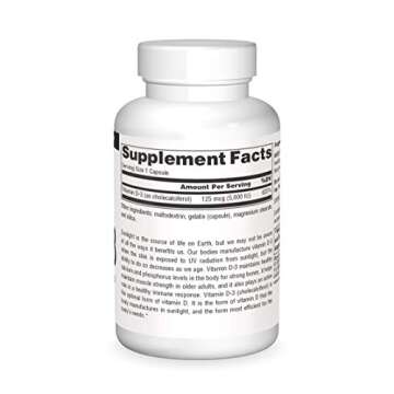 Source Naturals Vitamin D-3 Bioactive Form for Bone & Immune Health* 5000 iu - 60 Capsules