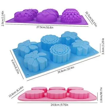 Flower-Shaped Silicone Molds Set for Baking and Crafting