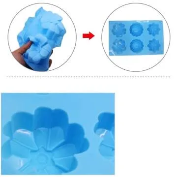 Flower-Shaped Silicone Molds Set for Baking and Crafting