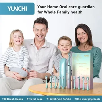 YUNCHI Sonic Electric Toothbrush for Adults & Kids
