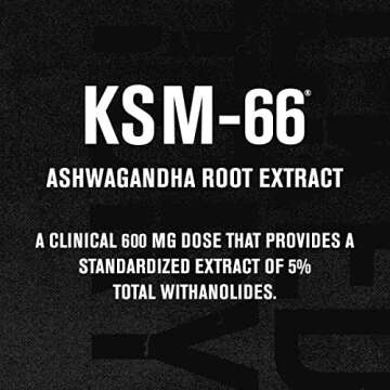 Jacked Factory KSM-66 Ashwagandha Root Extract - 60 Veggie Capsules for Mood Support and Stress Reli...